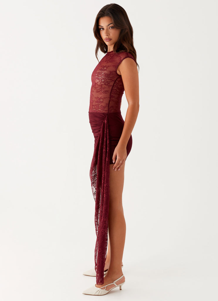 Best Behaviour Mini Dress - Burgundy