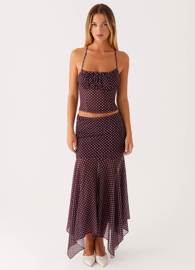 Buffy Maxi Skirt - Burgundy