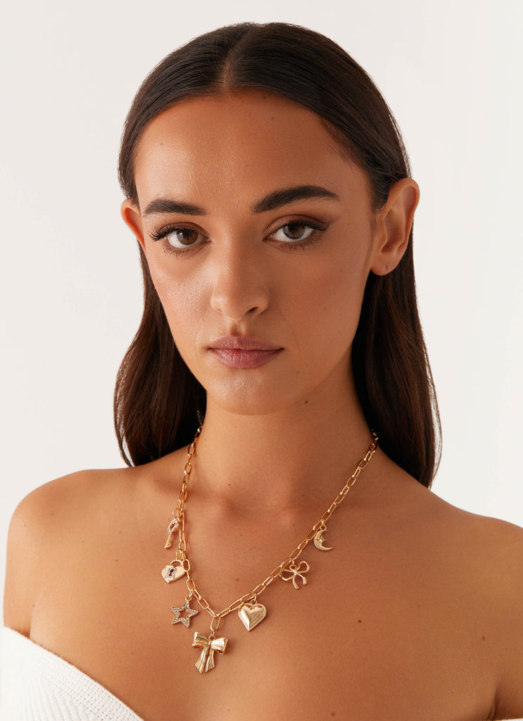 Celia Charm Necklace - Gold