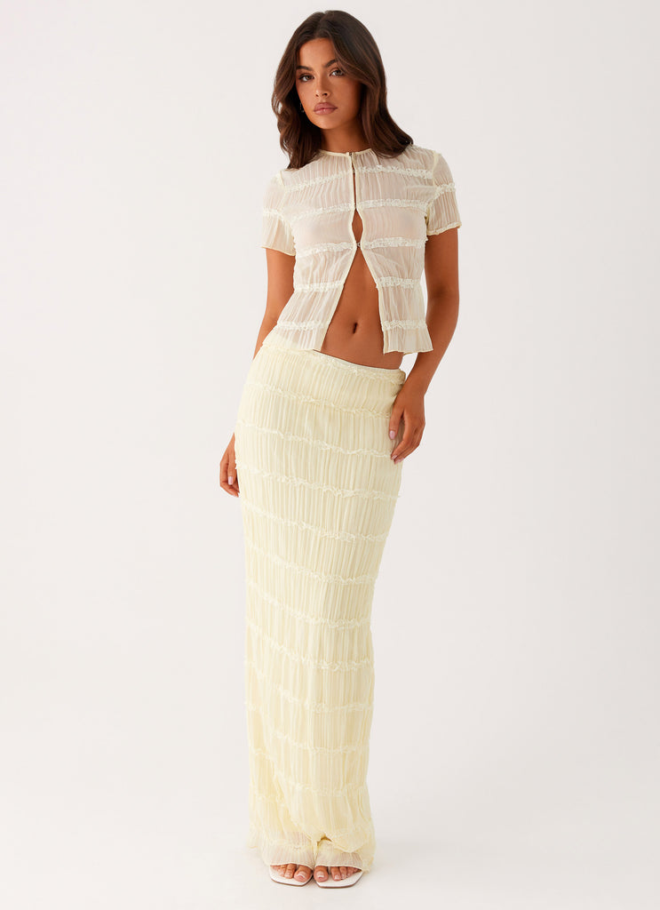 Daydreaming Low Rise Maxi Skirt - Yellow