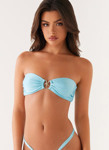 Lory Strapless Bikini Top - Turquoise