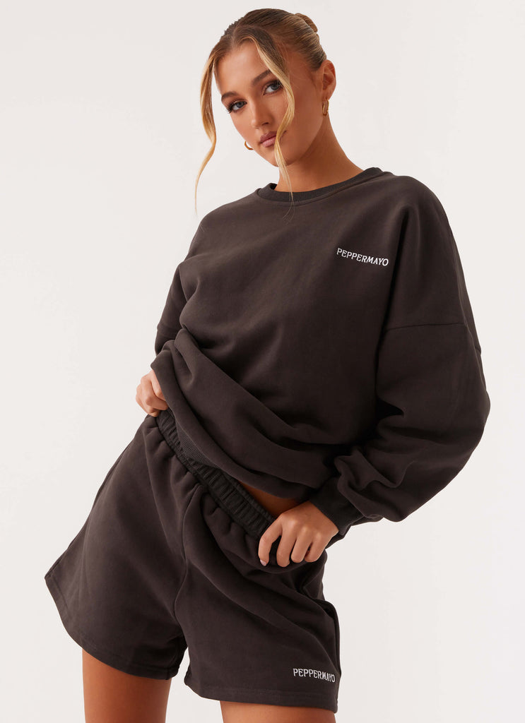 Signature Oversized Sweatshirt - Charcoal