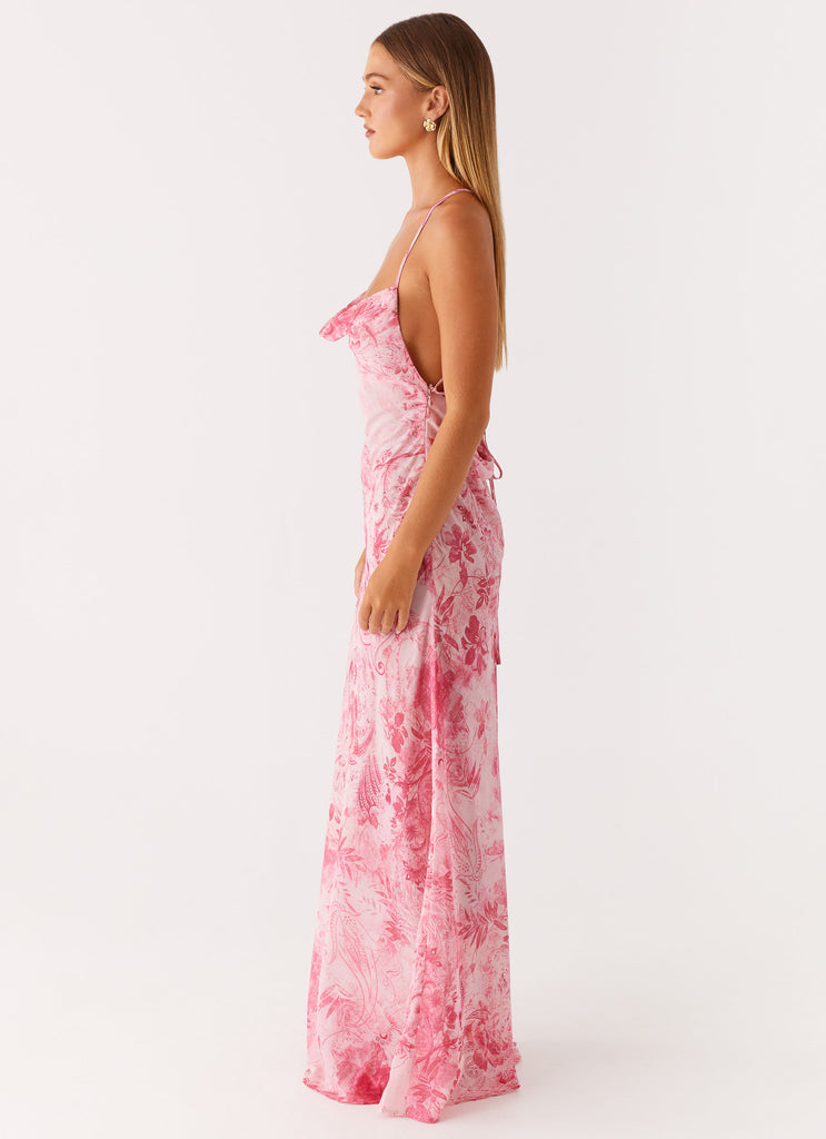 Tara Maxi Dress - Pink Print