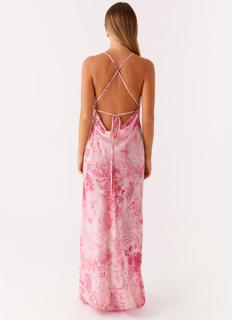 Tara Maxi Dress - Pink Print